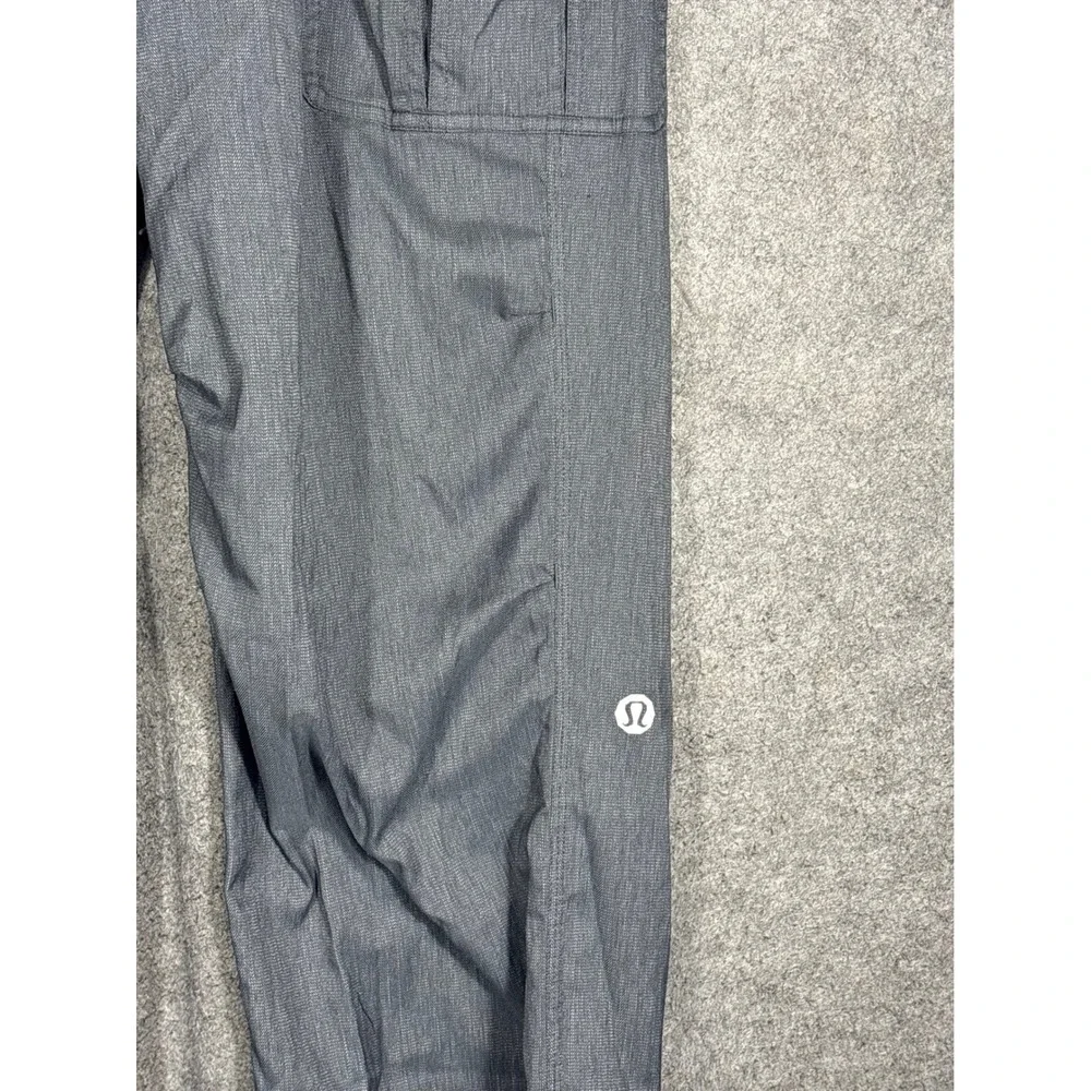 Lululemon Athletica Mens Cargo Pants Gray Herringbone Utility Trousers Size L